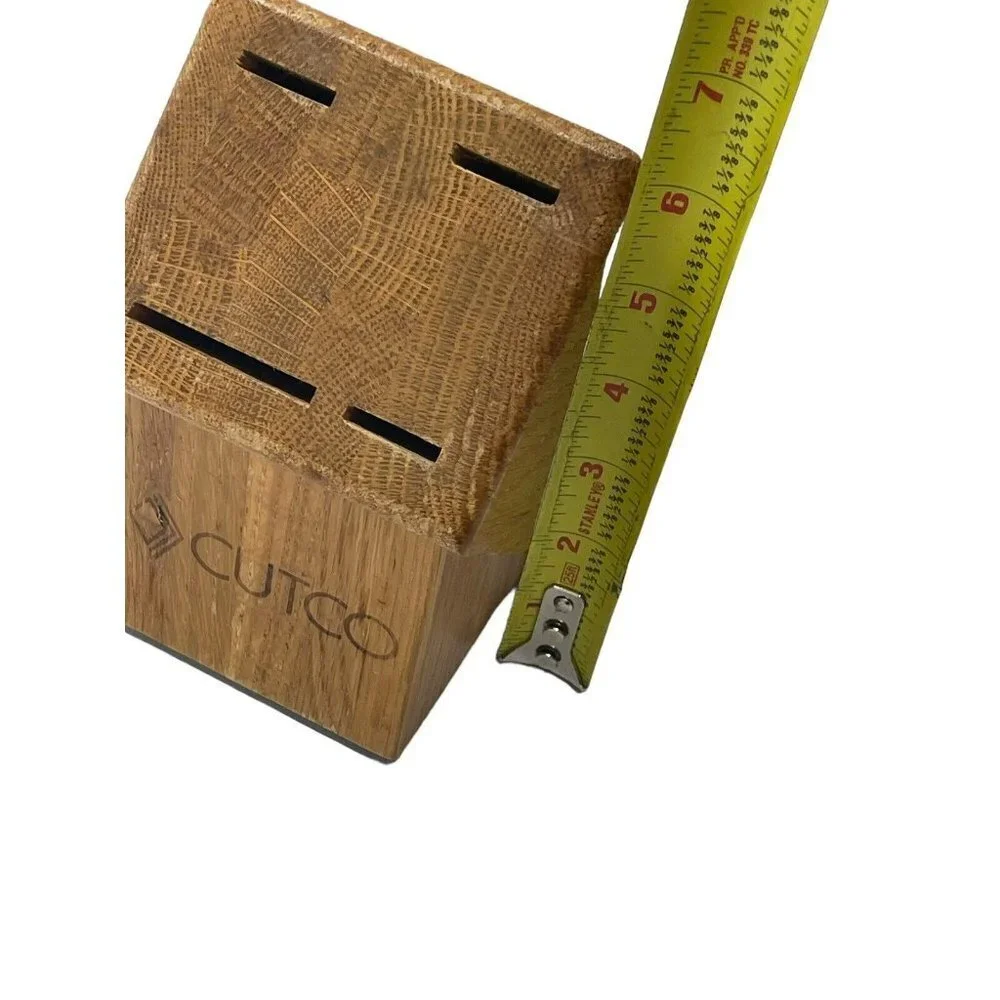 Cutco 4 Slot Wooden Knife Block - Made in USA